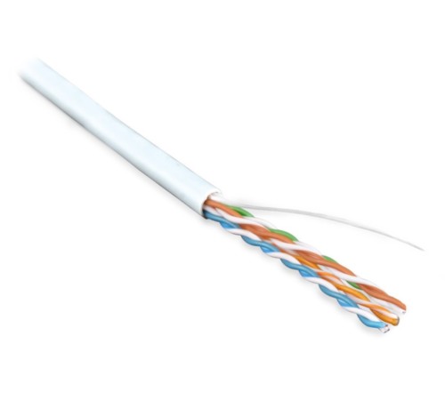 Кабель витая пара Hyperline UUTP4-C5E-S24-IN-PVC-WH-100