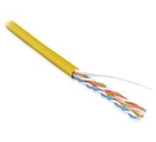 Кабель витая пара Hyperline UUTP4-C5E-S24-IN-PVC-YL-100