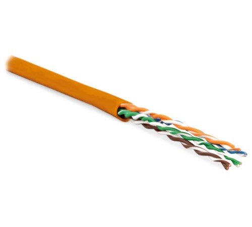 Кабель витая пара Hyperline UUTP4-C5E-P24-IN-LSZH-OR-305