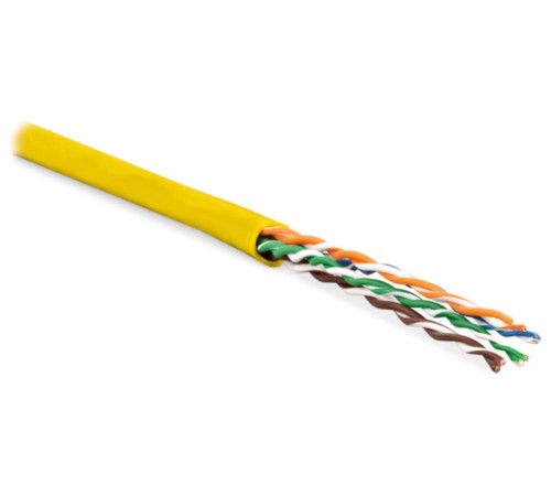 Кабель витая пара Hyperline UUTP4-C5E-P24-IN-LSZH-YL-305