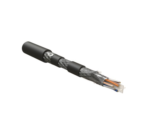 Кабель для сетей Industrial Ethernet Hyperline IFUTP4-C6-S23/1-ARM/W-LSZH/NY-BK