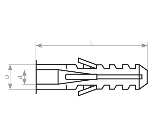 Дюбель 6.0x30 (100 шт) Hyperline FEN-06C