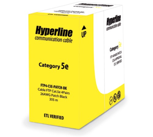 Кабель витая пара Hyperline FUTP4-C5E-P26-IN-LSZH-PK-100