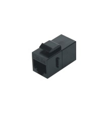 Проходной адаптер (coupler) RJ-45 (8P8C) формата Keystone Jack категория 5e черный Hyperline CA2-KJ-C5E-BK