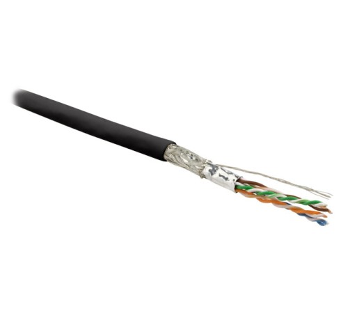 Кабель витая пара Hyperline SFUTP4-C6-P26-IN-LSZH-BK-500