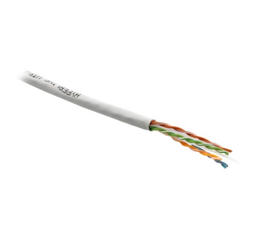 Кабель витая пара Hyperline UUTP4-C6-S23-IN-PVC-WH-305