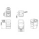 Вставка Keystone Jack RJ-45 (8P8C) Hyperline KJ8-8P8C-C6A-180-GN