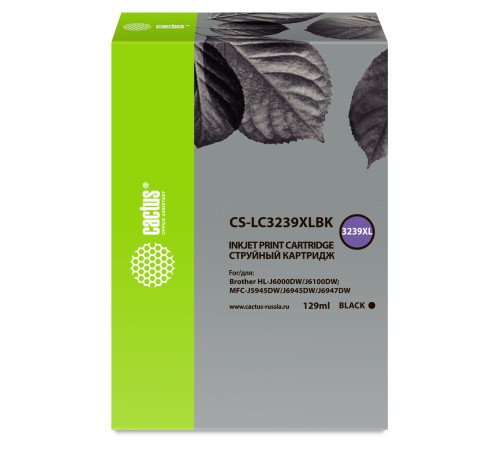 Картридж струйный Cactus CS-LC3239XLBK