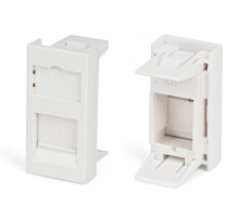 Вставка 45x22 5 (аналог Mosaic) для 1 модуля формата Keystone Jack со шторкой Hyperline SIP2-1K-M45-22.5