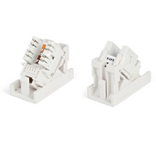 Розетка (вставка) 45x22 5 (аналог Mosaic) с наклонным модулем RJ-45 категории 6 Hyperline SIP2K-C6-M45-22.5