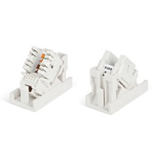 Розетка (вставка) 45x22 5 (аналог Mosaic) с наклонным модулем RJ-45 категории 6 Hyperline SIP2K-C6-M45-22.5