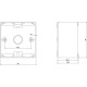 Коробка для настенного монтажа 80x80x45 мм французский стандарт Hyperline MB-E-35