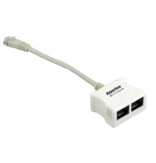 Разветвитель RJ-45 4Pr.T568A/T568B -> 2 x 2Pr.10BASE-T Hyperline SPL-YT4-E2-E2