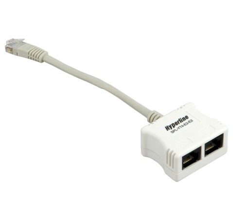 Разветвитель RJ-45 4Pr.T568A/T568B -> 2 x 2Pr.10BASE-T Hyperline SPL-YT4-E2-E2