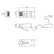 Разъем RJ-45 (8P8C) под витую пару 10Gb со вставкой (50 шт) Hyperline PLUG-8P8C-UV-C6A-SH-50