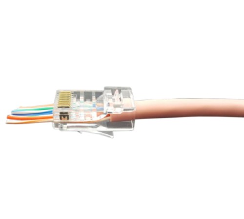 Разъем легкой оконцовки RJ-45 (8P8C) (100 шт.) Hyperline PLEZ-8P8C-U-C6-100 Разъем легкой оконцовки RJ-45 (8P8C) (100 шт.) Hyperline PLEZ-8P8C-U-C6-100