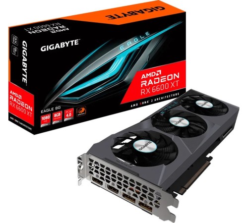 Видеокарта AMD Radeon RX 6600 Gigabyte 8Gb GV-R66EAGLE-8GD