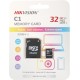 Флеш карта microSDHC 32GB Hikvision HS-TF-C1(STD)/32G/Adapter