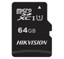 Флеш карта microSDXC 64GB Hikvision HS-TF-C1(STD)/64G/Adapter