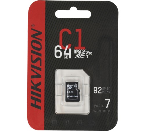 Флеш карта microSDXC 64GB Hikvision HS-TF-C1(STD)/64G/ZAZ01X00/OD Флеш карта microSDXC 64GB Hikvision HS-TF-C1(STD)/64G/ZAZ01X00/OD