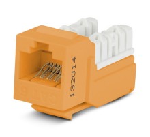 Вставка Keystone Jack RJ-45 (8P8C) Hyperline KJNE-8P8C-C6-90-OR