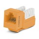 Вставка Keystone Jack RJ-45 (8P8C) Hyperline KJNE-8P8C-C6-90-OR