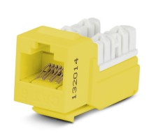 Вставка Keystone Jack RJ-45 (8P8C) Hyperline KJNE-8P8C-C6-90-YL