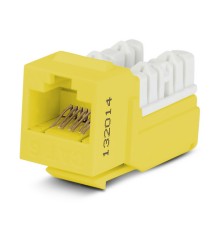 Вставка Keystone Jack RJ-45 (8P8C) Hyperline KJNE-8P8C-C6-90-YL