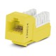 Вставка Keystone Jack RJ-45 (8P8C) Hyperline KJNE-8P8C-C6-90-YL