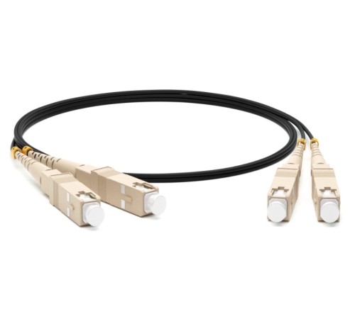 Патч-корд волоконно-оптический (шнур) Hyperline FC-D2-50-SC/PR-SC/PR-H-50M-LSZH-BK
