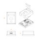 Розетка компьютерная RJ-45 (8P8C) категория 5e одинарная внешняя Dual IDC Hyperline SB1-1-8P8C-C5e-WH