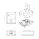 Розетка компьютерная RJ-45 (8P8C) категория 5e экранированная одинарная внешняя Dual IDC Hyperline SB1-1-8P8C-C5e-SH-WH