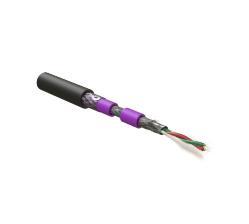 Кабель для шины PROFIBus-DP Hyperline PFDP-SF-1x2x22/1-ARM/W-PVC/PVC-BK