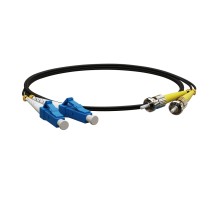 Патч-корд волоконно-оптический (шнур) Hyperline FC-D2-9-LC/UR-ST/UR-H-3M-LSZH-BK