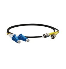 Патч-корд волоконно-оптический (шнур) Hyperline FC-D2-9-LC/UR-ST/UR-H-3M-LSZH-BK