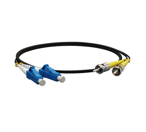 Патч-корд волоконно-оптический (шнур) Hyperline FC-D2-9-LC/UR-ST/UR-H-3M-LSZH-BK