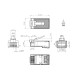 Разъем легкой оконцовки RJ-45 (8P8C) под витую пару категория 6 (100 шт.) Hyperline PLEZ-8P8C-U-C6-SH-100