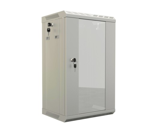Шкаф настенный 10'' Hyperline TDB-15U-GP-RAL7035