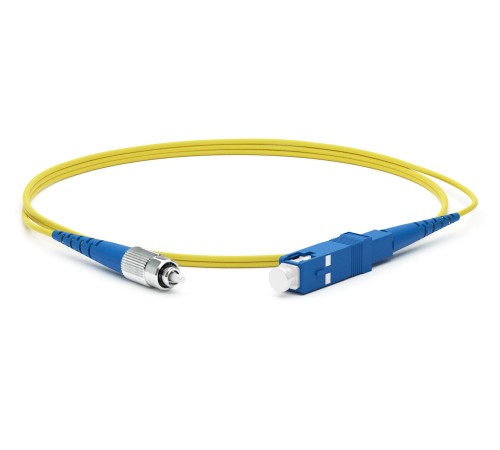 Патч-корд волоконно-оптический (шнур) Hyperline FC-S2-9-FC/UR-SC/UR-H-0.5M-LSZH-YL