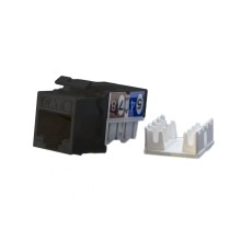 Вставка Keystone Jack RJ-45 (8P8C) Hyperline KJ9-8P8C-C6-90-BK