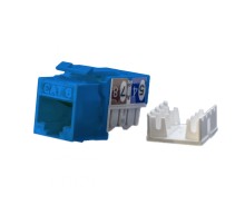 Вставка Keystone Jack RJ-45 (8P8C) Hyperline KJ9-8P8C-C6-90-BL