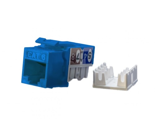Вставка Keystone Jack RJ-45 (8P8C) Hyperline KJ9-8P8C-C6-90-BL