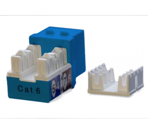 Вставка Keystone Jack RJ-45 (8P8C) Hyperline KJ9-8P8C-C6-90-BL
