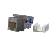 Вставка Keystone Jack RJ-45 (8P8C) Hyperline KJ9-8P8C-C6-90-GY