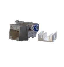 Вставка Keystone Jack RJ-45 (8P8C) Hyperline KJ9-8P8C-C6-90-GY