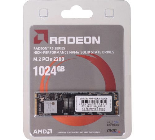 Накопитель SSD AMD PCIe 3.0 x4 1TB R5MP1024G8