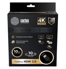 Кабель аудио-видео Cactus CS-HDMI.2-10