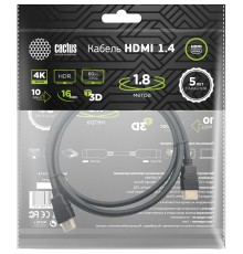 Кабель аудио-видео Cactus CS-HDMI.1.4-1.8