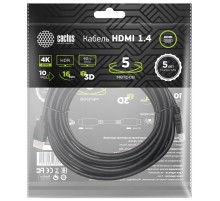 Кабель аудио-видео Cactus CS-HDMI.1.4-5
