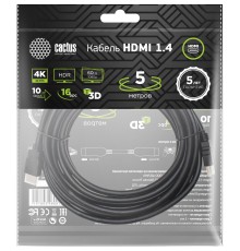 Кабель аудио-видео Cactus CS-HDMI.1.4-5